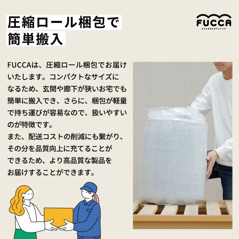 fucca マットレス ダブル 140×195×厚み12cm 高反発ウレタン | ねごこち
