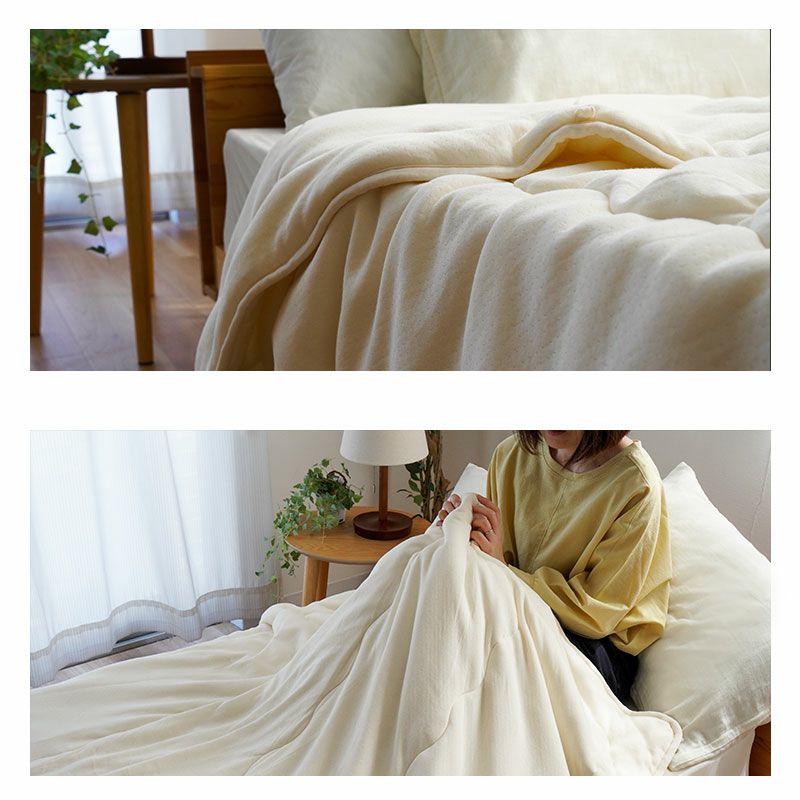 掛け布団 シングル 側綿100％ 中綿シルク100% 日本製 とろけるふとん