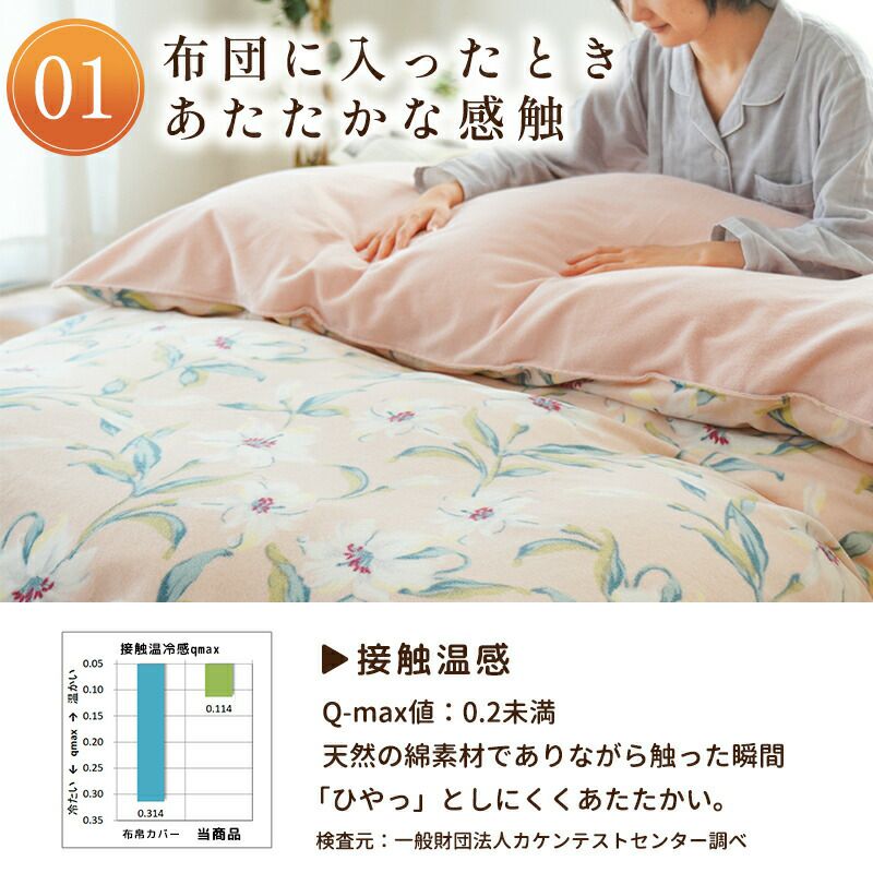 掛けふとんカバー ロマンス小杉 日本製 花柄 あったか シングル 150