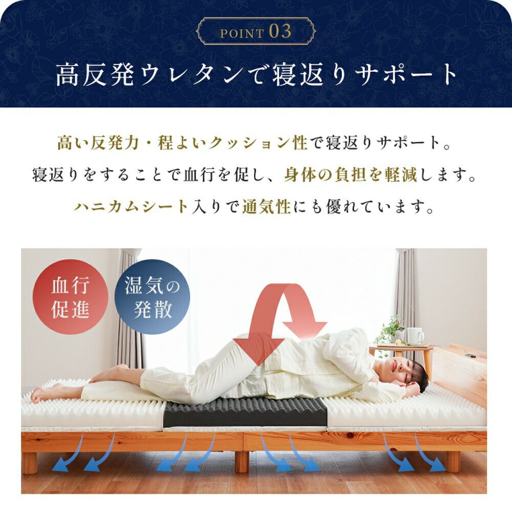 腰痛対策】高反発マットレス 10cm 二層構造 シングル 日本製 心寝