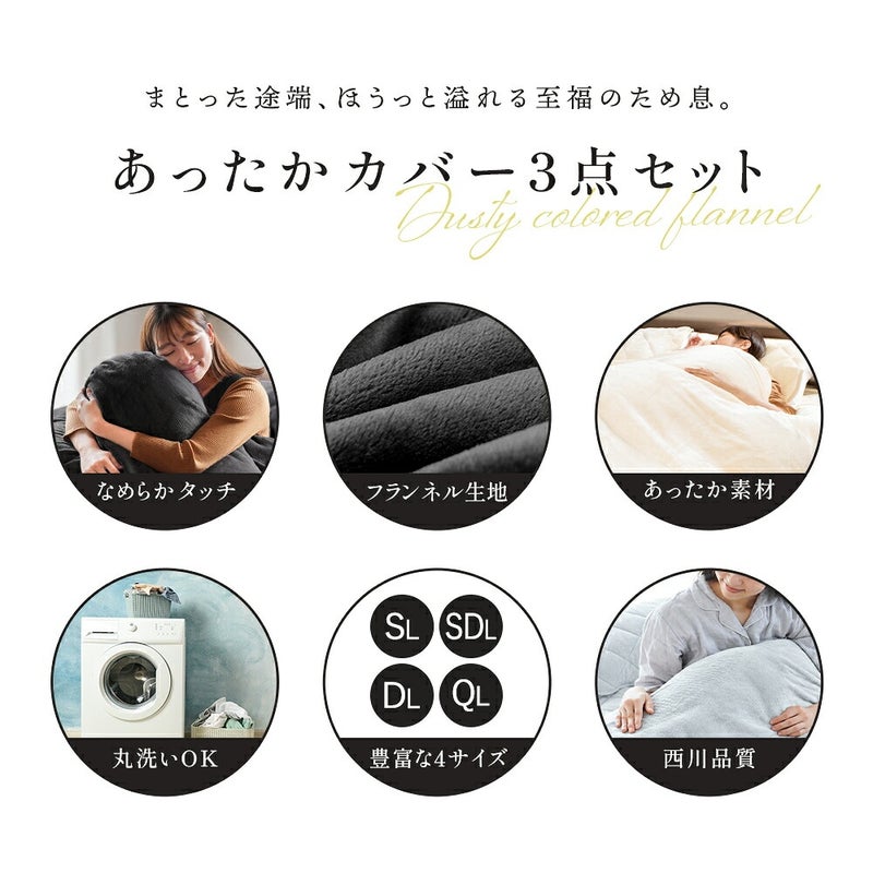 西川 纏生 あったか寝具3点セット シングル 素材と機能の紹介