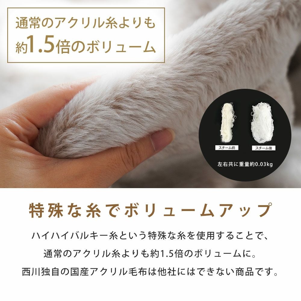 西川 毛足が長い 毛布 世界で唯一の毛布 プレミアム ハイハイバルキー