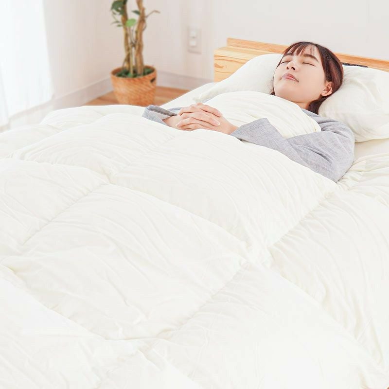 河田フェザー 羽毛布団 グース ダウン93% 400dp 超長綿 キング｜ね