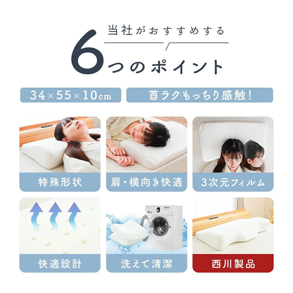 あなたにぴったりフィットする 西川 ナチュラルネックフィット枕｜ね
