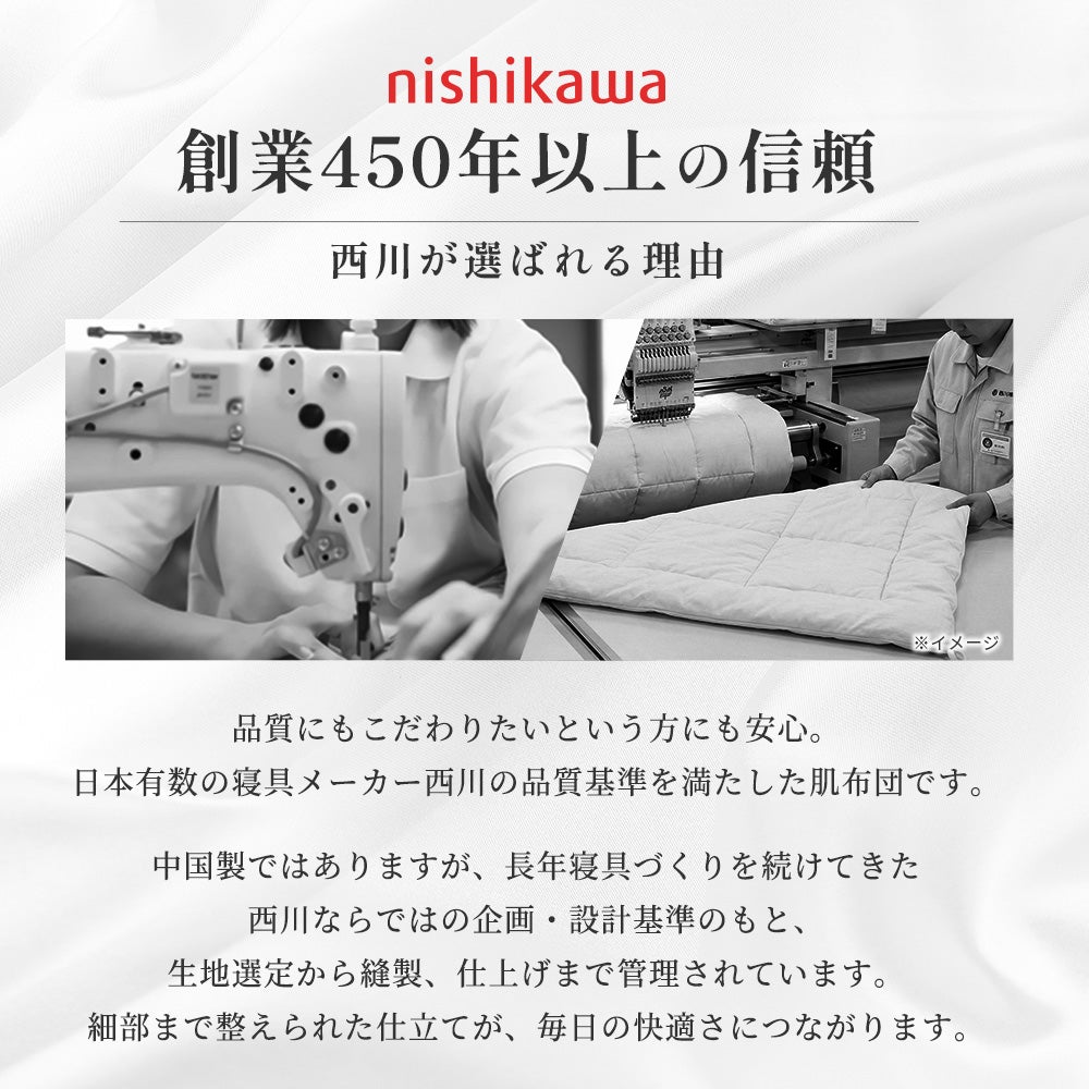 西川 合掛け布団 シングル 洗える ポリエステル 肌掛けタイプあり 2枚