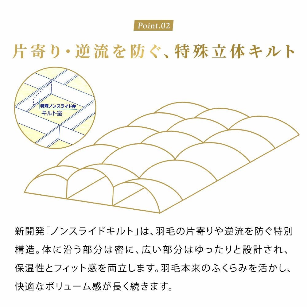 羽毛布団 マザーグース 97% ダブル 日本製 480ダウンパワー 抗菌防臭