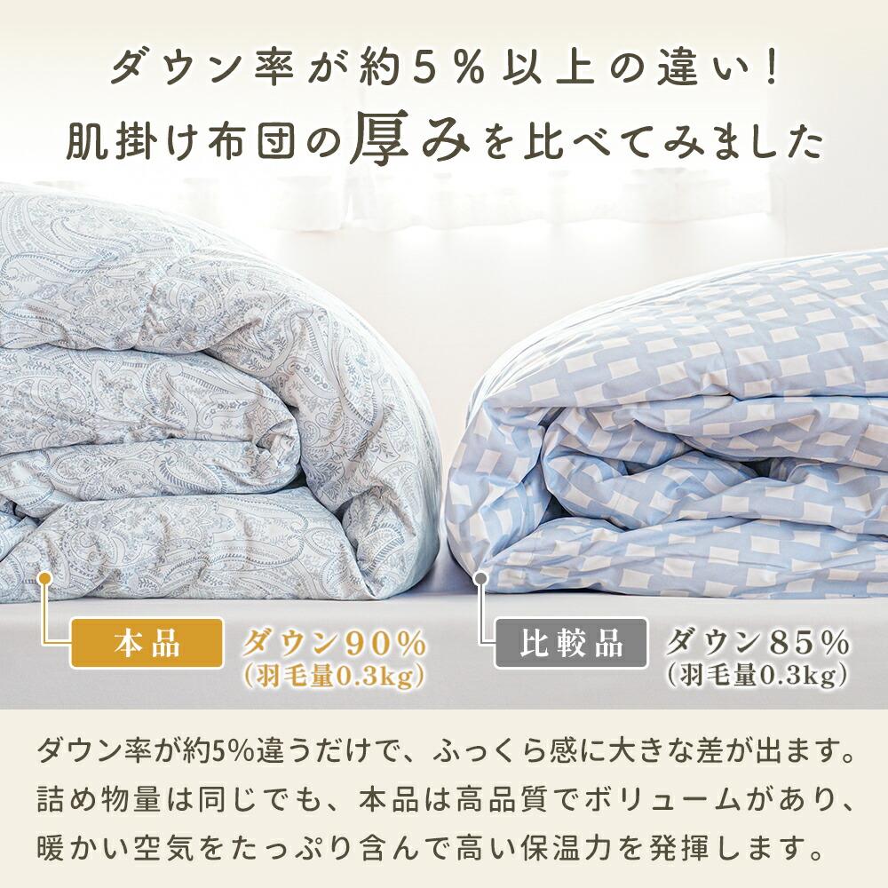 西川 ダウンケット 日本製 ダウン90％ 300g シングル｜羽毛肌掛け布団 夏用