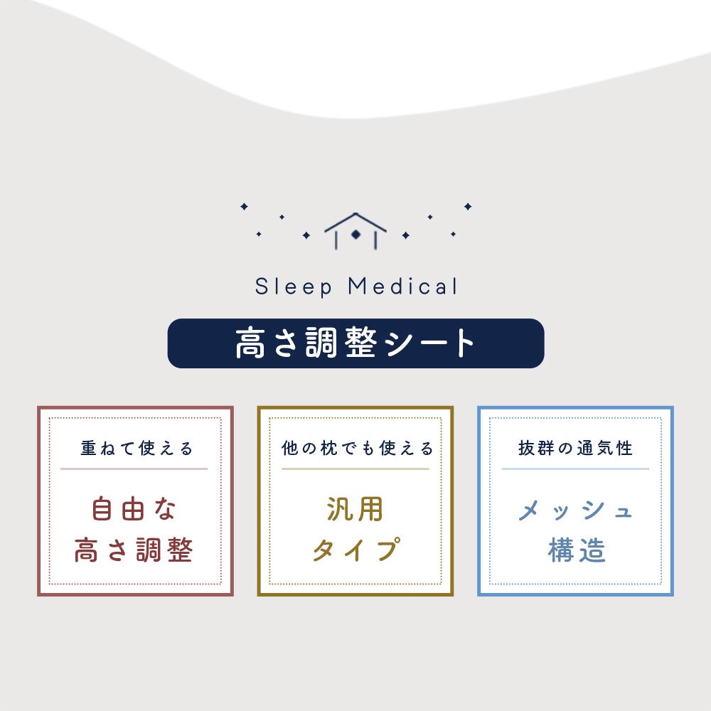 枕の高さ調整シート 単品 エアフィットピロー対応 ハニカムメッシュ