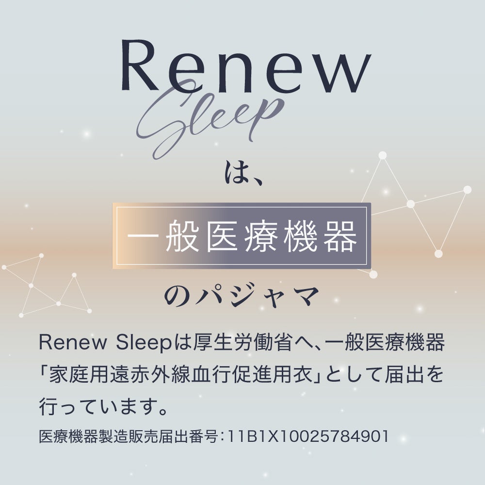 厚生労働省へ届出済みの一般医療機器パジャマ（家庭用遠赤外線血行促進用衣）
