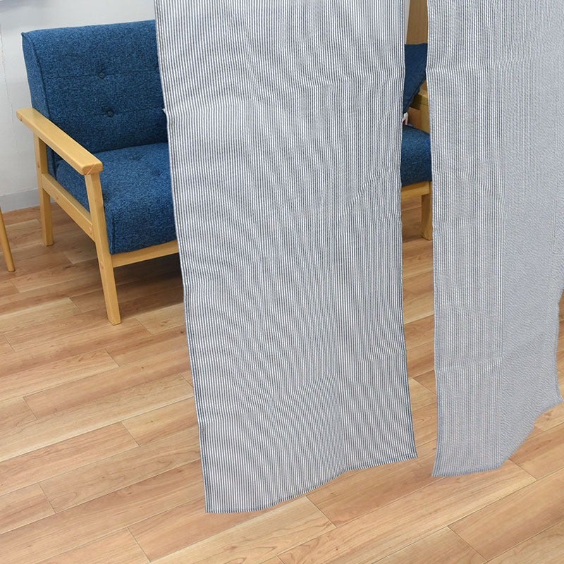 のれん 先染めしじら 約88×150cm 麻混 | こだわり安眠館 公式
