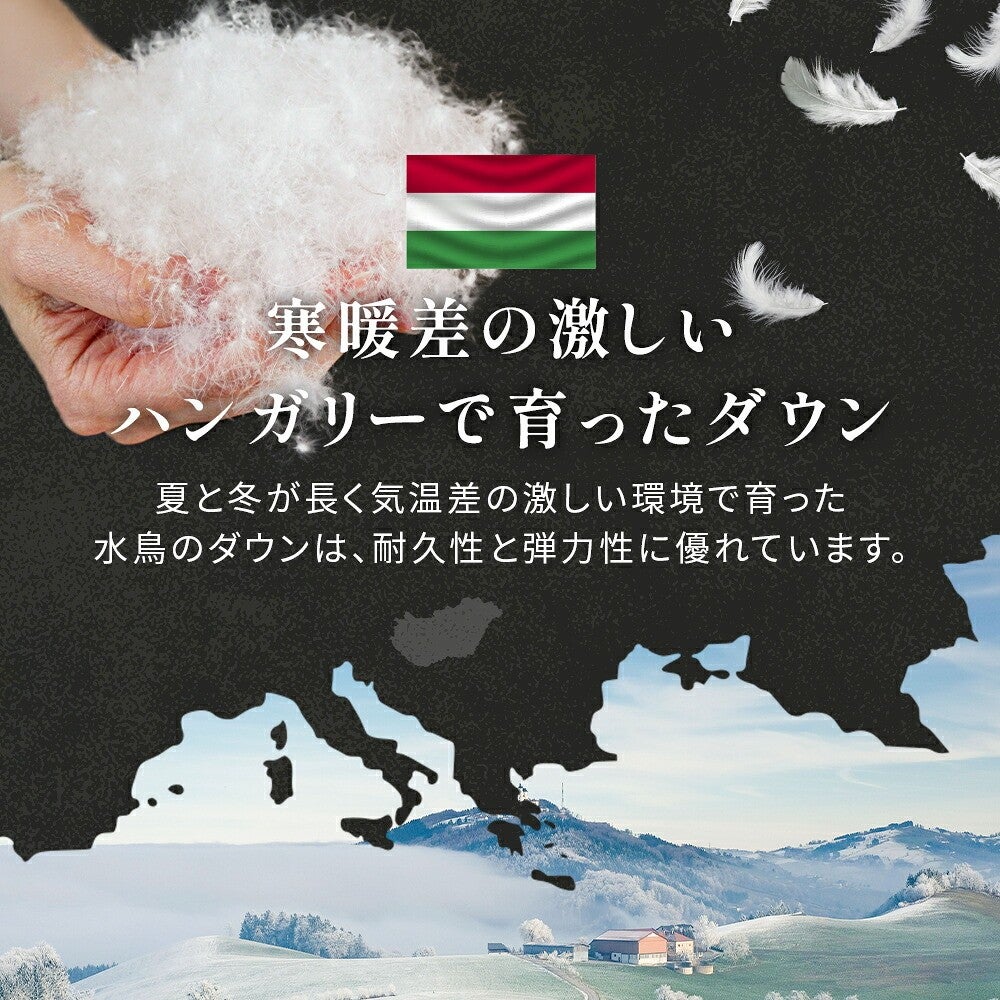 寒暖差の激しいハンガリーで育ったダウン