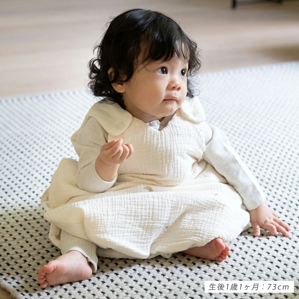 スリーパーを着用した赤ちゃんのイメージ（生後1歳1ヶ月・73cm）