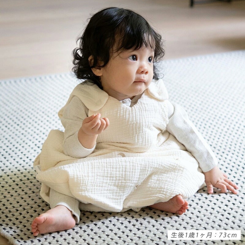 スリーパーを着用した赤ちゃんのイメージ（生後1歳1ヶ月・73cm）
