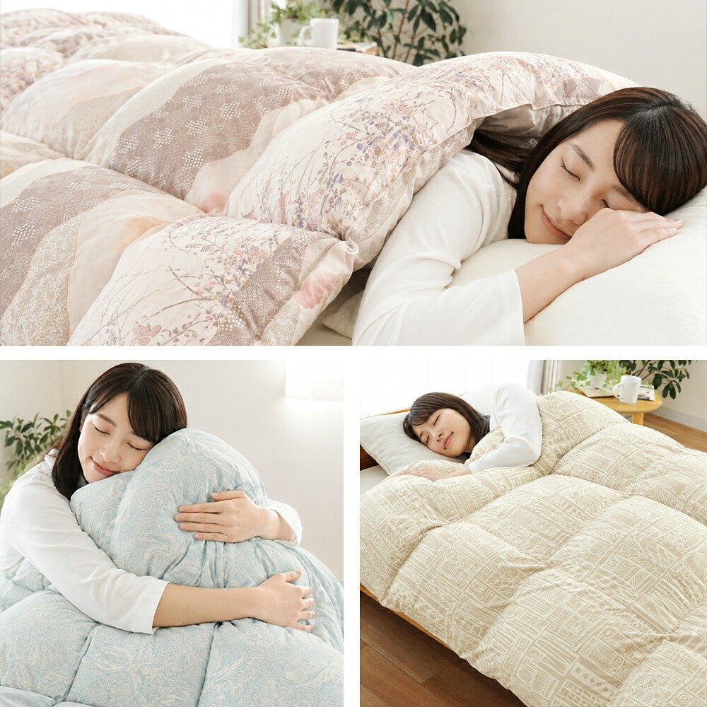 かれん ピンク・ブルーの2色。そっと咲く花を、眠りのそばに。繊細な草花がやさしい彩りを添える
