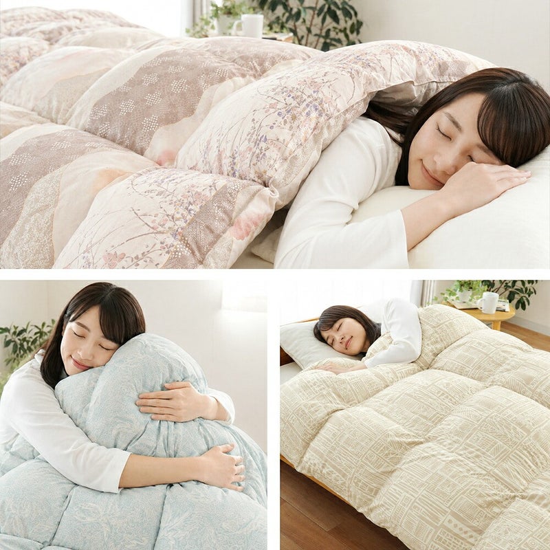 かれん ピンク・ブルーの2色。そっと咲く花を、眠りのそばに。繊細な草花がやさしい彩りを添える