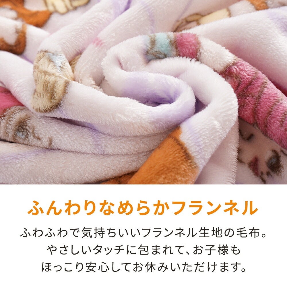 ディズニー 洗えるベビー毛布 85×115cm フランネル生地の拡大